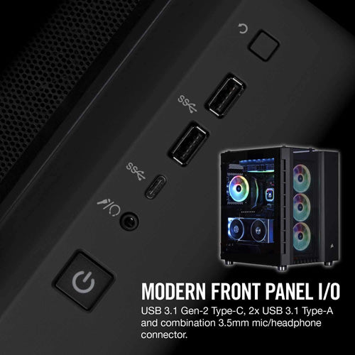 Corsair Crystal Series 680X RGB High Airflow Tempered Glass ATX Smart Gaming Case - Black - Core Components by Corsair The Chelsea Gamer