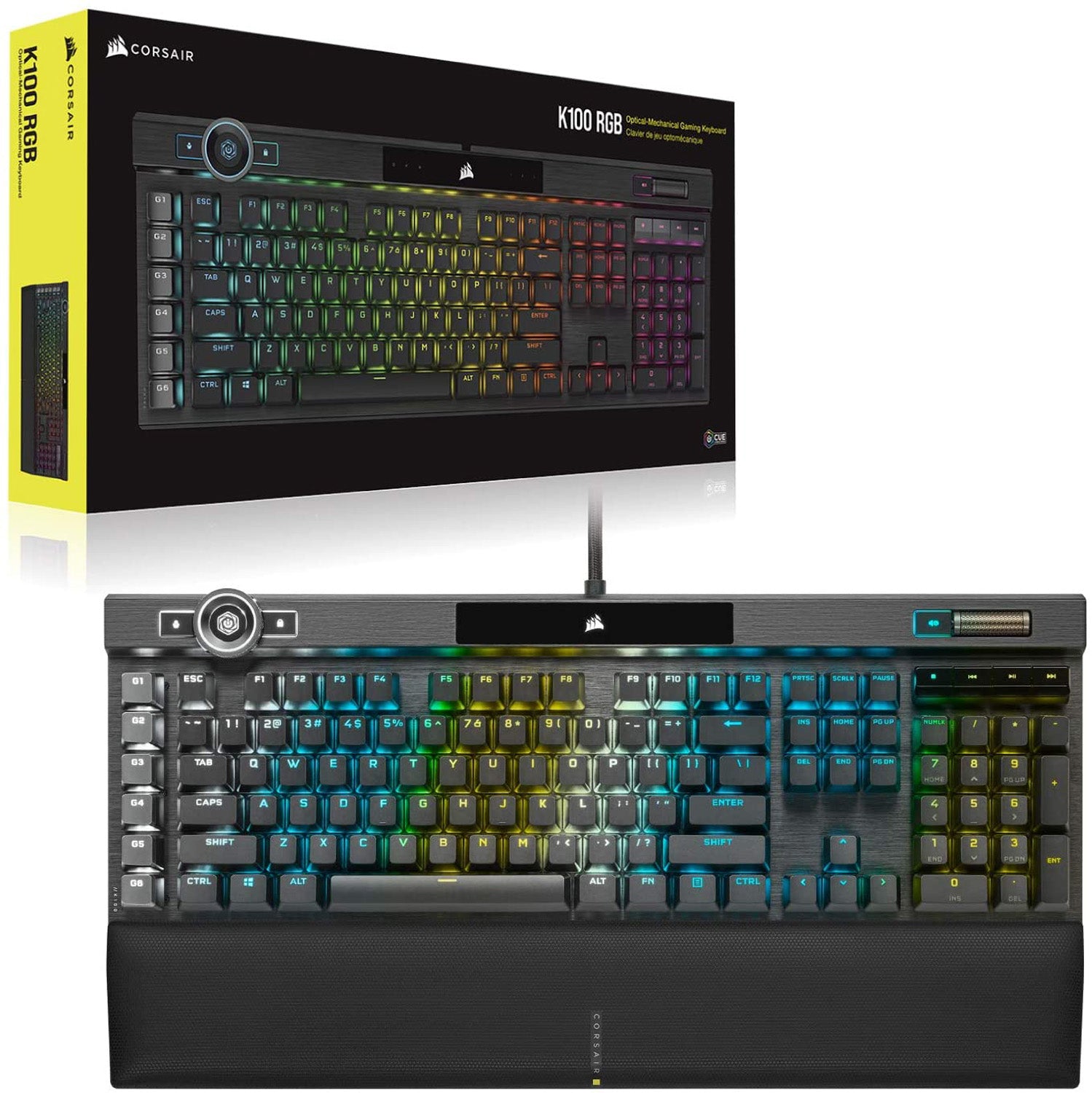 Corsair - K100 RGB Optical - Mechanical Gaming Keyboard - Black - Keyboard by Corsair The Chelsea Gamer