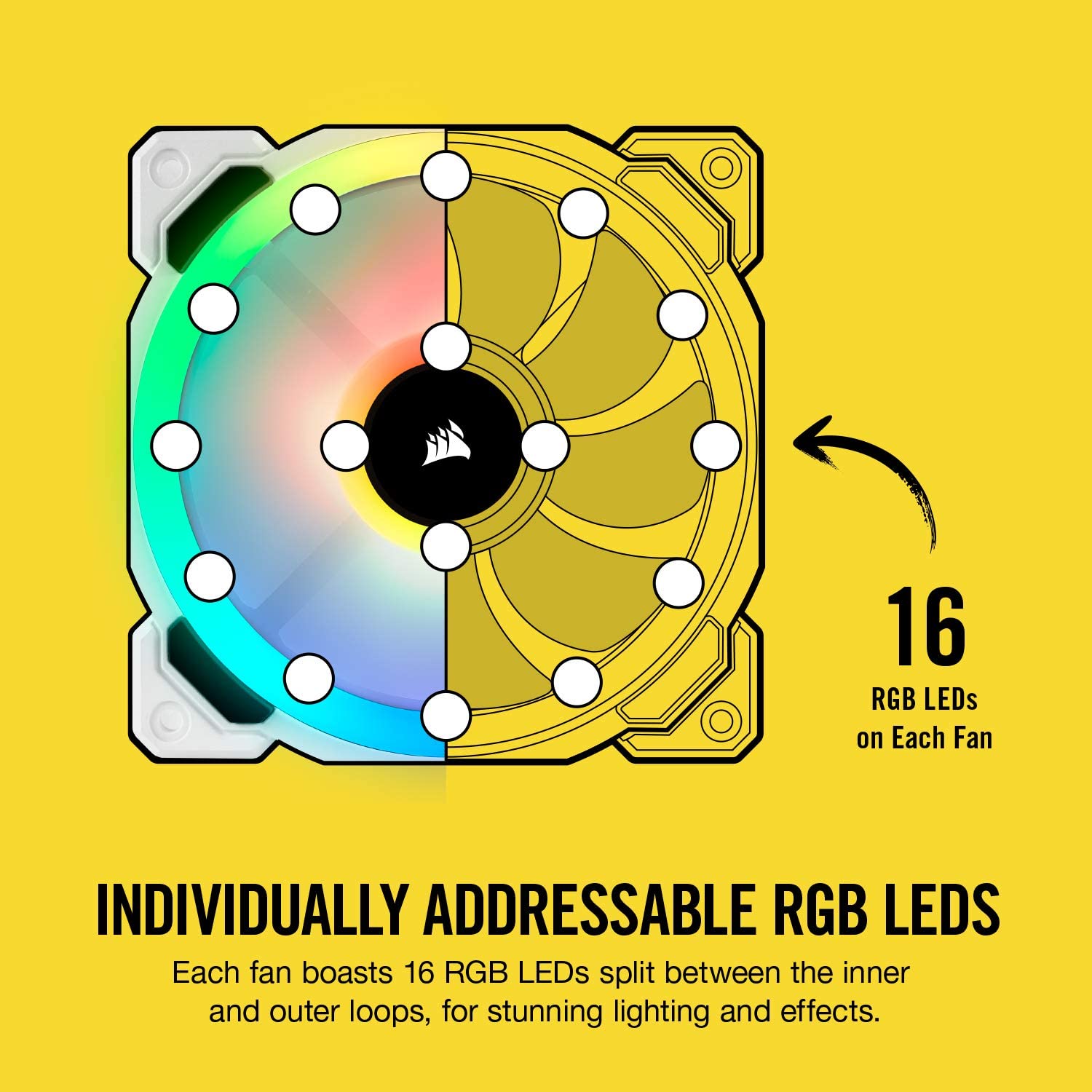 Corsair, Cool Case LL120 RGB Air 120mm Fan - White - Core Components by Corsair The Chelsea Gamer