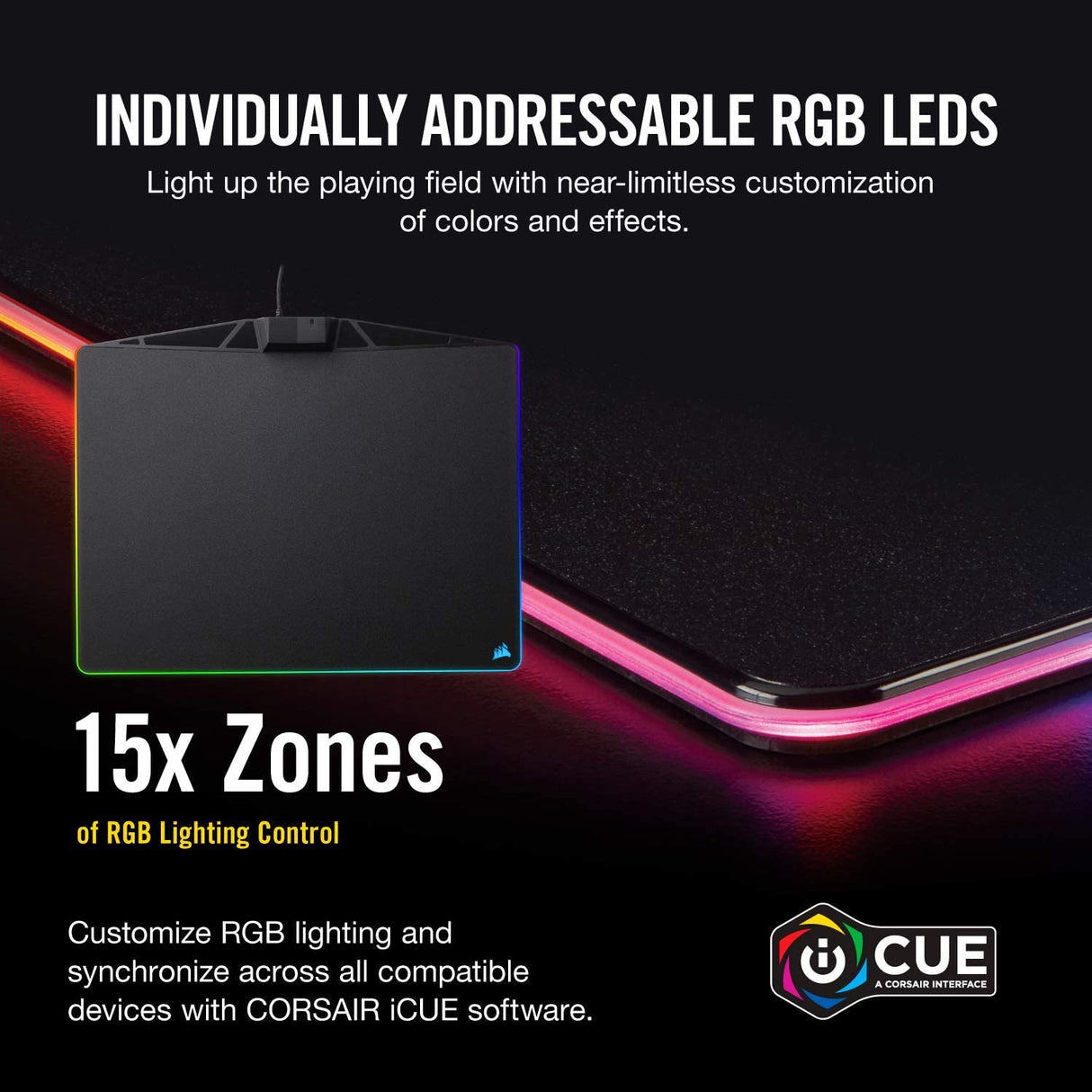 Corsair- MM800 RGB Polaris Gaming Mouse Pad - Surface by Corsair The Chelsea Gamer