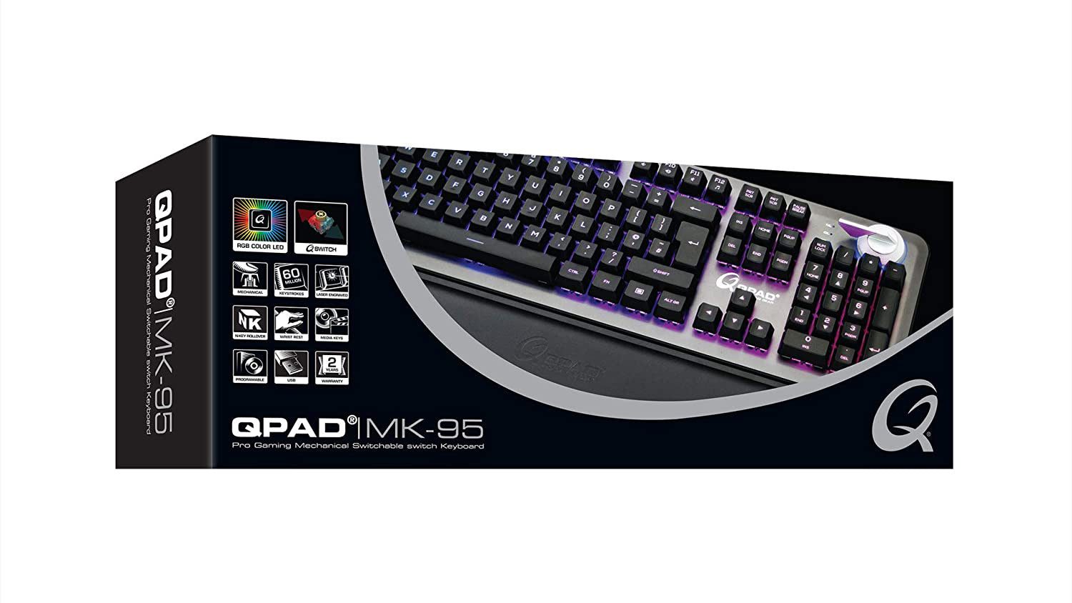 QPAD MK–95 Pro Gaming Mechanical Switchable Optical Switch Keyboard - Keyboard by QPAD The Chelsea Gamer