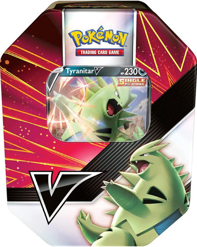 Pokémon V Strikers Tins (Tyranitar V / Empoleaon V) - merchandise by Pokémon The Chelsea Gamer