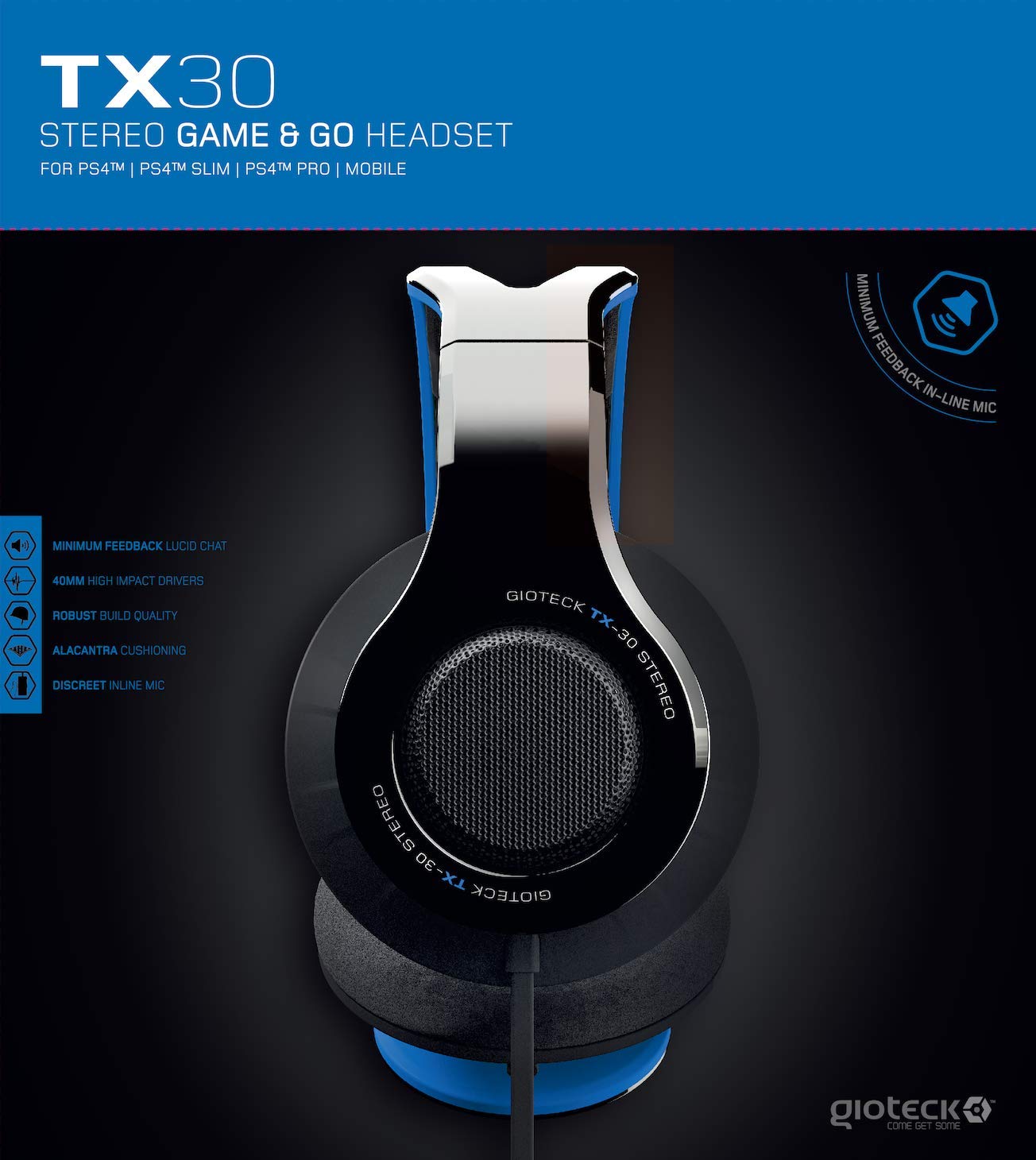 Gioteck TX-30 Stereo Gaming Headset - PlayStation 4 - Console Accessories by Good Better Best - Gioteck The Chelsea Gamer