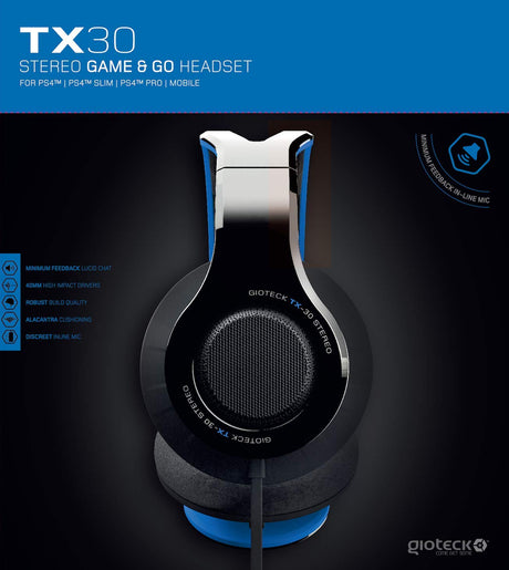 Gioteck TX-30 Stereo Gaming Headset - PlayStation 4 - Console Accessories by Good Better Best - Gioteck The Chelsea Gamer