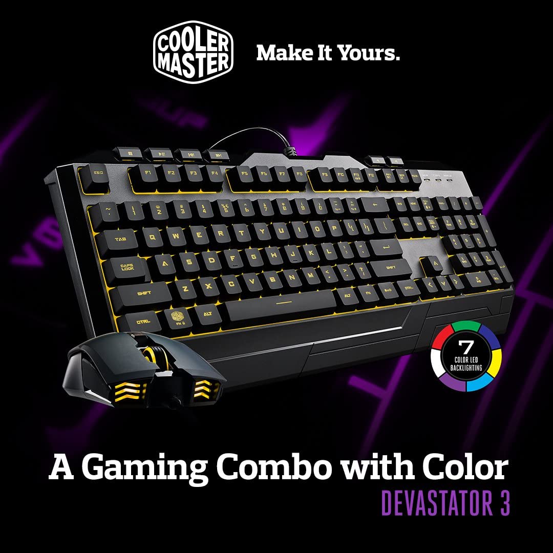 Cooler Master Devastator III USB LED Gaming Keyboard & Mouse Set - Keyboard by Cooler Master The Chelsea Gamer