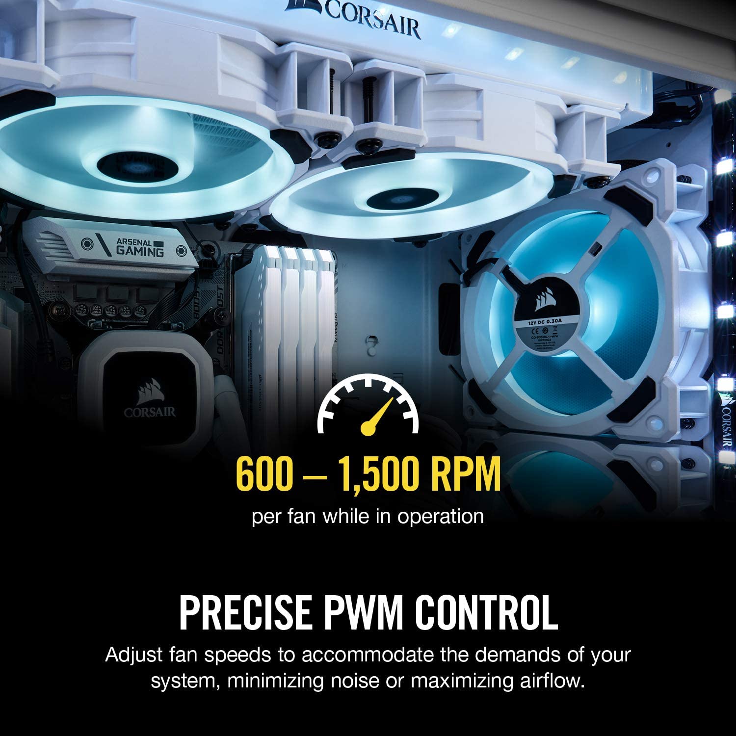 Corsair, Cool Case LL120 RGB Air 120mm Fan - White - Core Components by Corsair The Chelsea Gamer