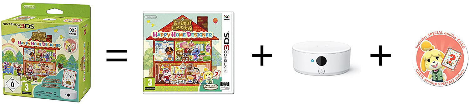 Animal Crossing: Happy Home Designer + NFC Reader/Writer + amiibo Cards Series 1 Pack - Video Games by Nintendo The Chelsea Gamer