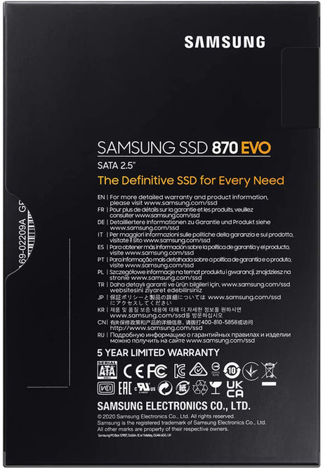 Samsung 870 EVO 500GB 2.5" SATA III SSD - Core Components by Samsung The Chelsea Gamer