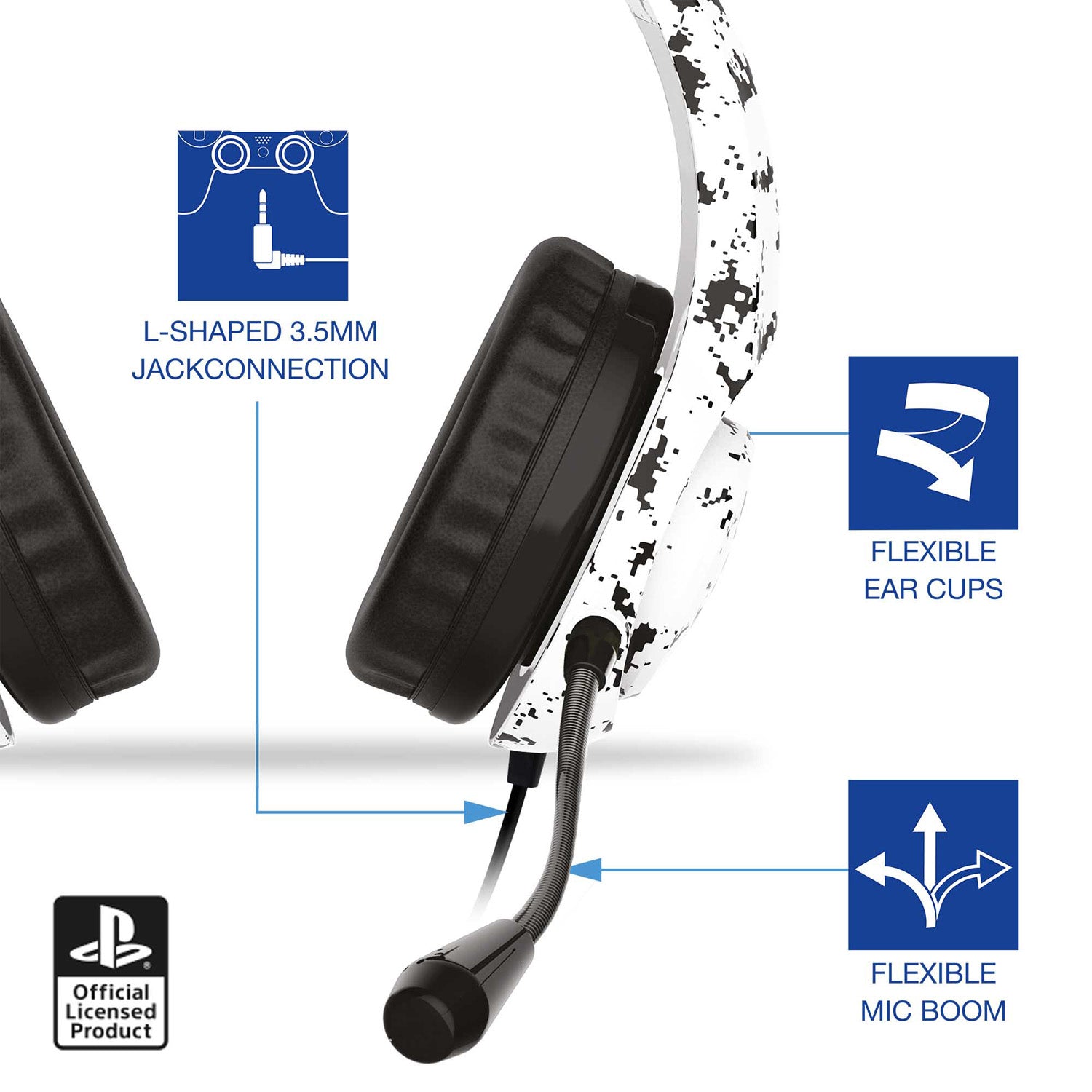 4Gamers PRO4-70 Stereo Gaming Headset (Arctic Camo) - Console Accessories by ABP Technology The Chelsea Gamer