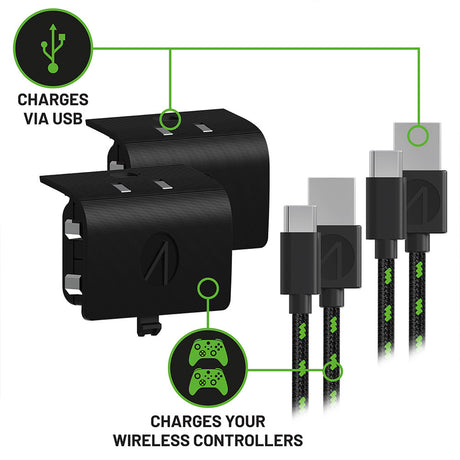 STEALTH SX-C5X Twin Play & Charge Battery Packs - Black - Console Accessories by ABP Technology The Chelsea Gamer