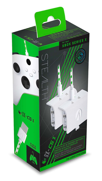 STEALTH SX-C5X Twin Play & Charge Battery Packs - White - Console Accessories by ABP Technology The Chelsea Gamer