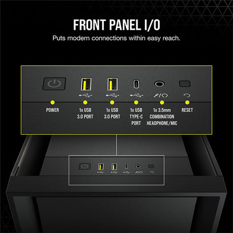 Corsair 5000D Tempered Glass Midi Tower PC Case - Black - Core Components by Corsair The Chelsea Gamer