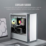 Corsair 5000D Tempered Glass Midi Tower PC Case - White - Core Components by Corsair The Chelsea Gamer