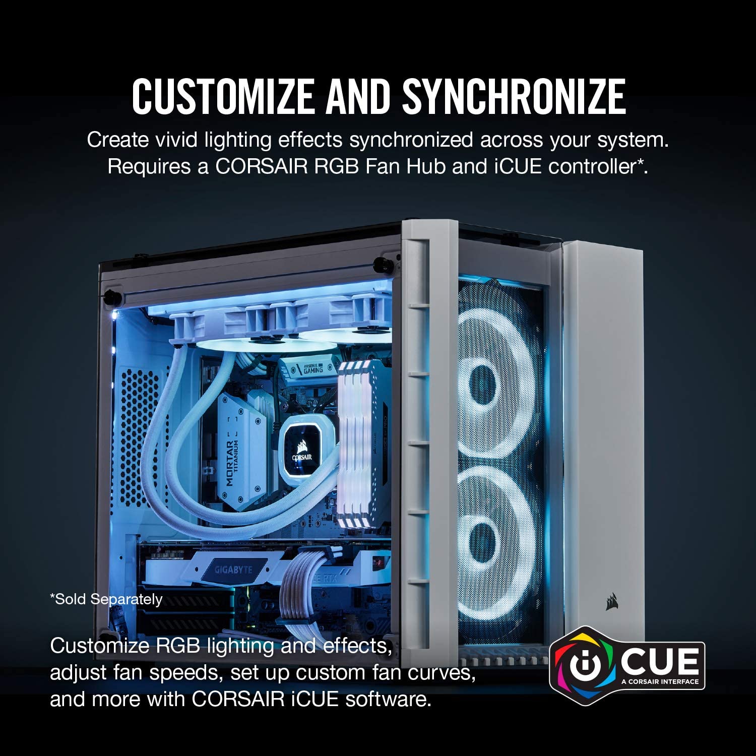 Corsair, Cool Case LL120 RGB Air 120mm Fan - White - Core Components by Corsair The Chelsea Gamer