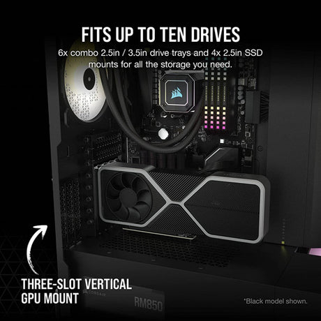 Corsair 7000D AIRFLOW Full Tower PC Case - White - Core Components by Corsair The Chelsea Gamer