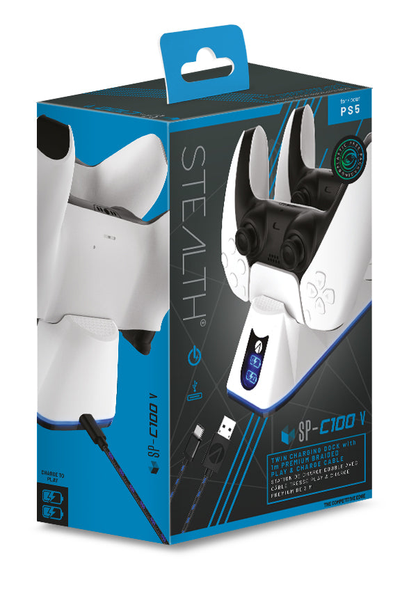 STEALTH SP-C100V Twin USB Charging Dock + Play & Charge Cable - Console Accessories by ABP Technology The Chelsea Gamer