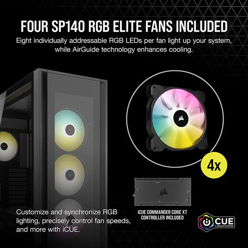 Corsair iCUE 7000X RGB Tempered Glass Full-Tower ATX PC Case — Black - Core Components by Corsair The Chelsea Gamer