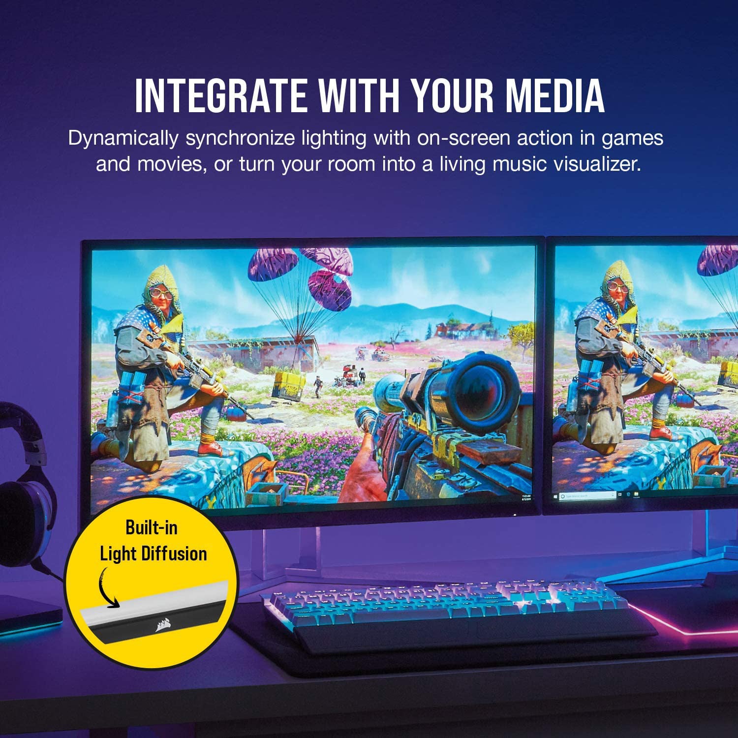 Corsair - iCUE LS100 Smart Lighting Strip Expansion Kit 250mm - Core Components by Corsair The Chelsea Gamer