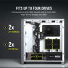 Corsair iCUE 4000X RGB Tempered Glass Mid-Tower ATX Case - White - Core Components by Corsair The Chelsea Gamer