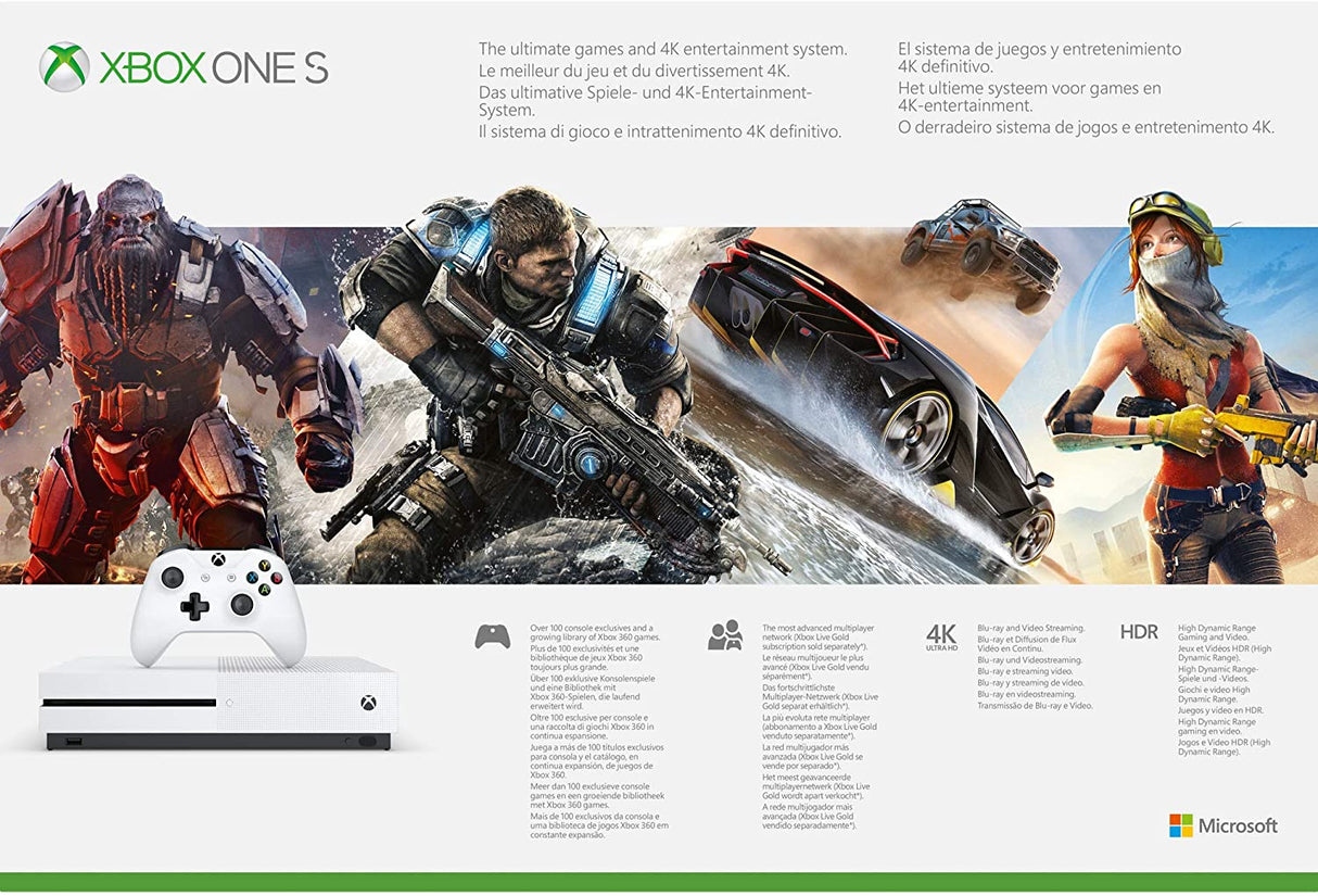 Xbox One S, With 1 Month Game pass and 14 day Xbox Live Gold - Console pack by Microsoft The Chelsea Gamer