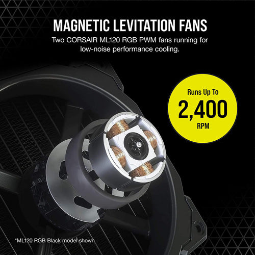 Corsair iCUE H100i ELITE CAPELLIX Liquid CPU Cooler - White - Core Components by Corsair The Chelsea Gamer