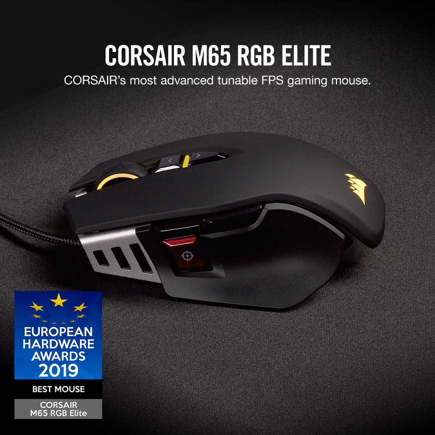 Corsair - M65 RGB ELITE Tunable FPS Gaming Mouse - Black - Mice by Corsair The Chelsea Gamer