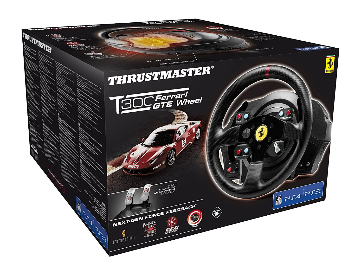 Thrustmaster T300 Ferrari GTE Official Force Feedback wheel (PS4/PS3/PC) - Console Accessories by Thrustmaster The Chelsea Gamer