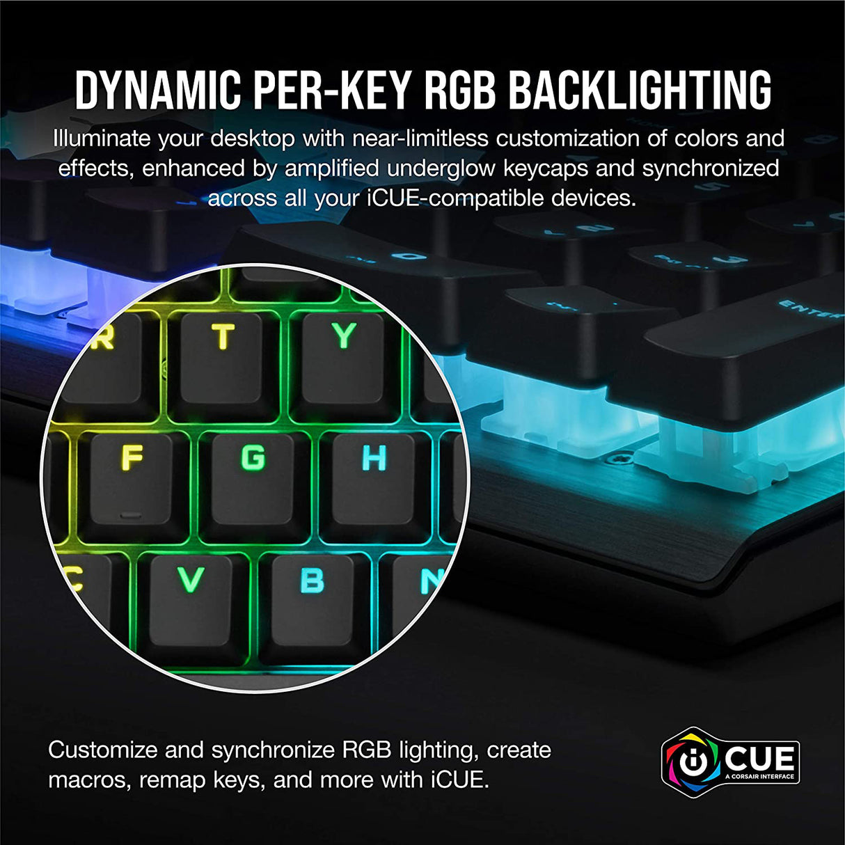 Corsair - K60 RGB PRO Mechanical Gaming Keyboard - Cherry Viola - Black - Keyboard by Corsair The Chelsea Gamer