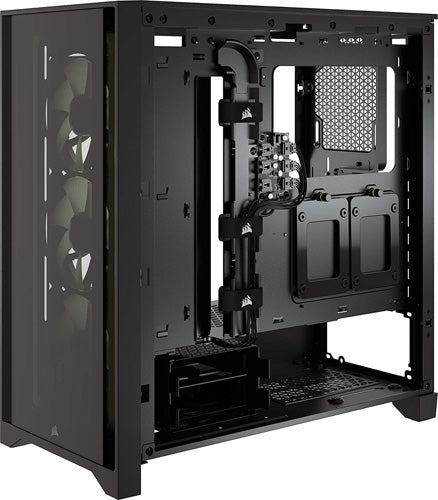 Corsair iCUE 4000X RGB Tempered Glass Mid-Tower ATX Case - Black - Core Components by Corsair The Chelsea Gamer