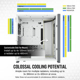 Corsair 7000D AIRFLOW Full Tower PC Case - White - Core Components by Corsair The Chelsea Gamer