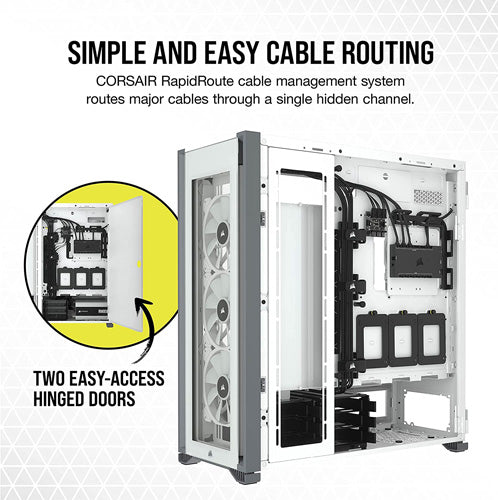 Corsair iCUE 7000X RGB Tempered Glass Full-Tower ATX PC Case — White - Core Components by Corsair The Chelsea Gamer
