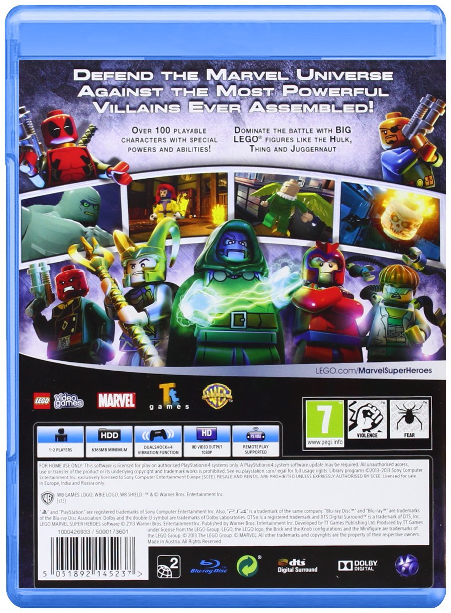 Lego Marvel Super Heroes - PS4 - Video Games by Warner Bros. Interactive Entertainment The Chelsea Gamer