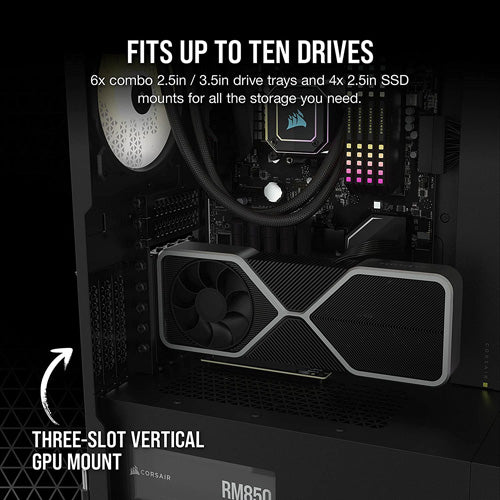 Corsair 7000D AIRFLOW Full Tower PC Case - Black - Core Components by Corsair The Chelsea Gamer