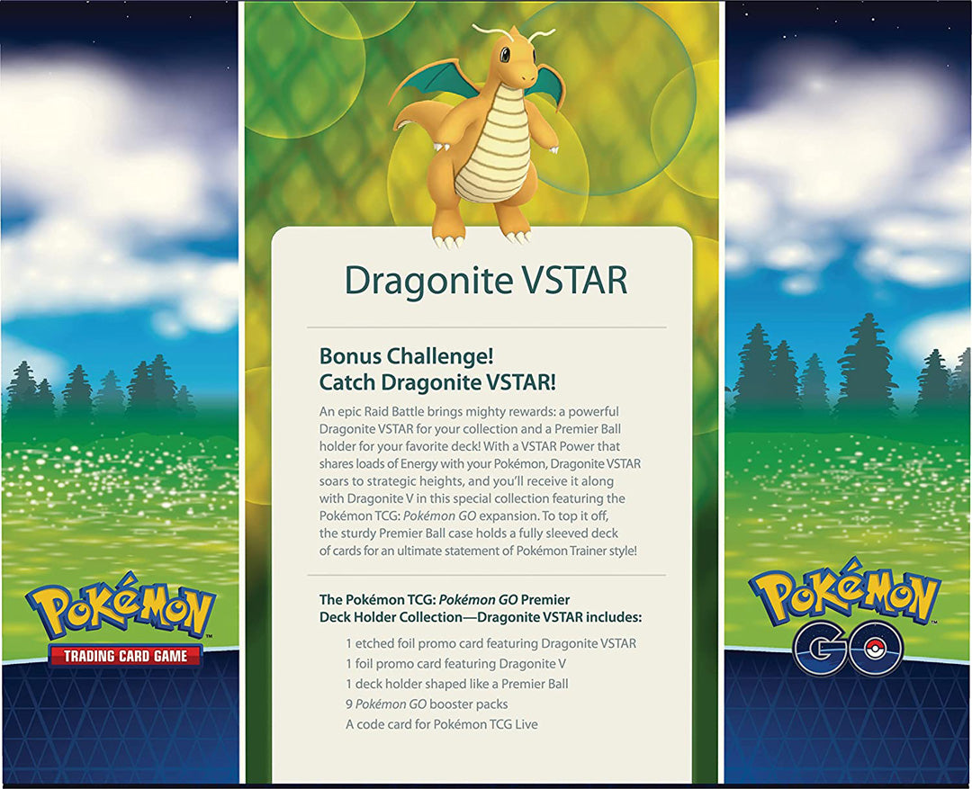 Pokémon TCG: Pokémon GO Premier Deck Holder Collection Dragonite VSTAR - Merchandise by Pokémon The Chelsea Gamer