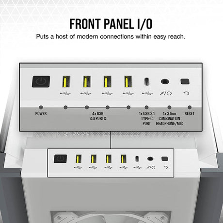Corsair iCUE 7000X RGB Tempered Glass Full-Tower ATX PC Case — White - Core Components by Corsair The Chelsea Gamer