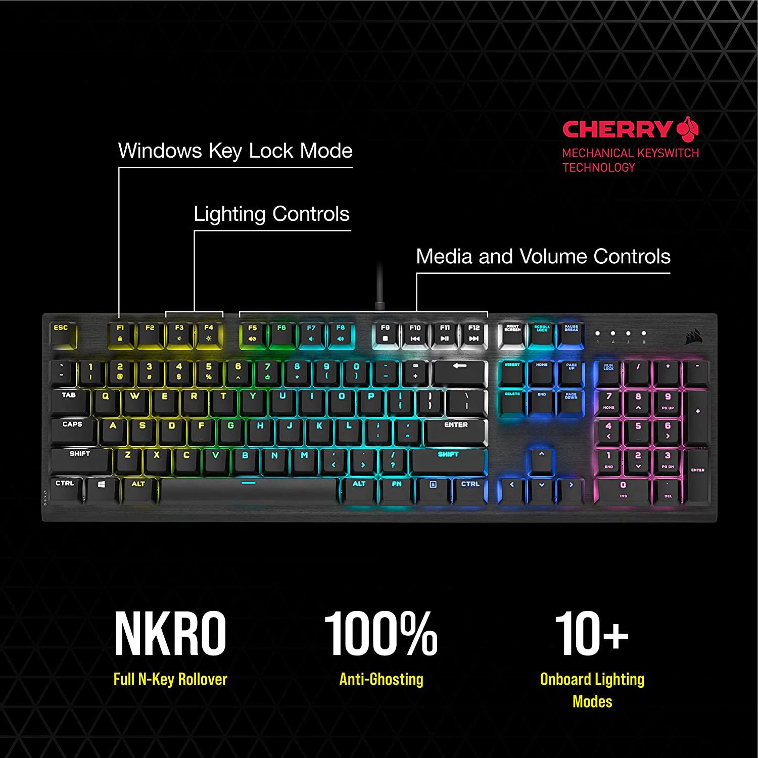Corsair - K60 RGB PRO Mechanical Gaming Keyboard - Cherry Viola - Black - Keyboard by Corsair The Chelsea Gamer