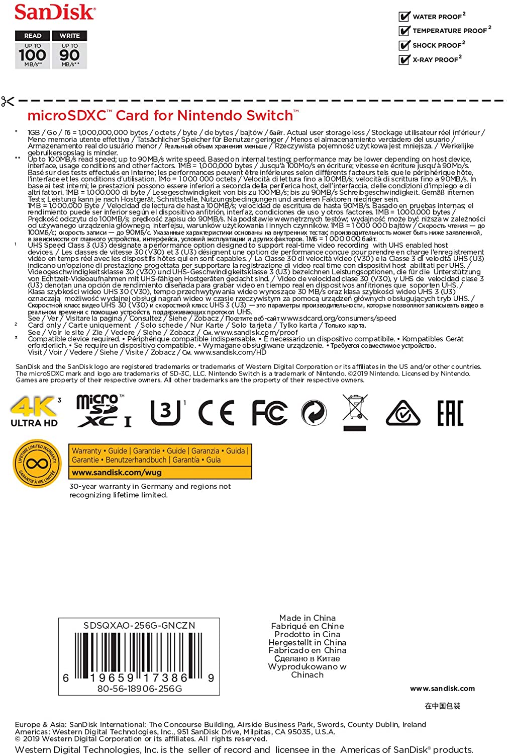 Sandisk 256GB MicroSDXC Memory Card for Nintendo Switch - Console Accessories by Sandisk The Chelsea Gamer