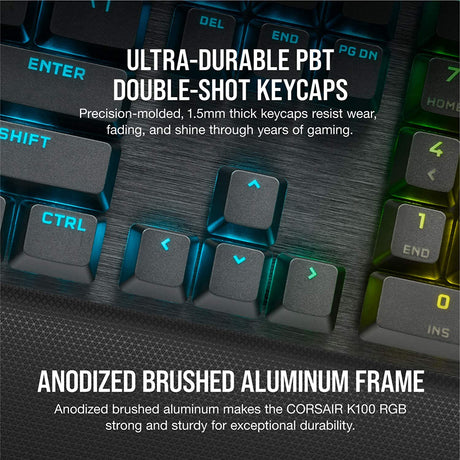 Corsair - K100 RGB Optical - Mechanical Gaming Keyboard - Black - Keyboard by Corsair The Chelsea Gamer