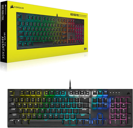 Corsair - K60 RGB PRO Mechanical Gaming Keyboard - Cherry Viola - Black - Keyboard by Corsair The Chelsea Gamer
