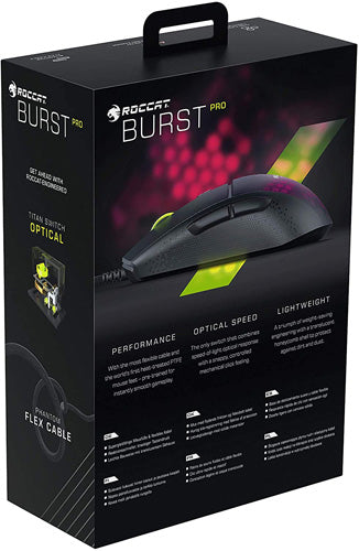 Roccat Burst Pro - Black - Mice by Roccat The Chelsea Gamer