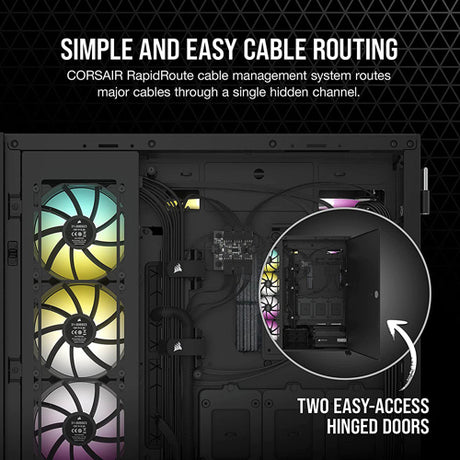 Corsair 7000D AIRFLOW Full Tower PC Case - Black - Core Components by Corsair The Chelsea Gamer