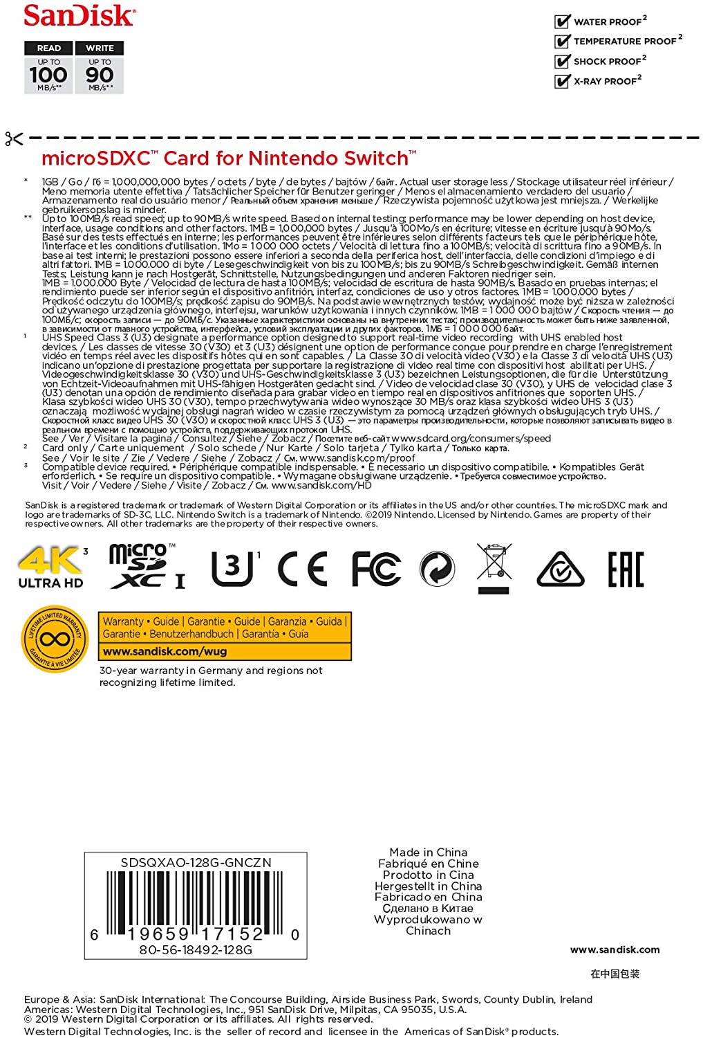 Sandisk 128GB MicroSDXC Memory Card for Nintendo Switch - Console Accessories by Sandisk The Chelsea Gamer