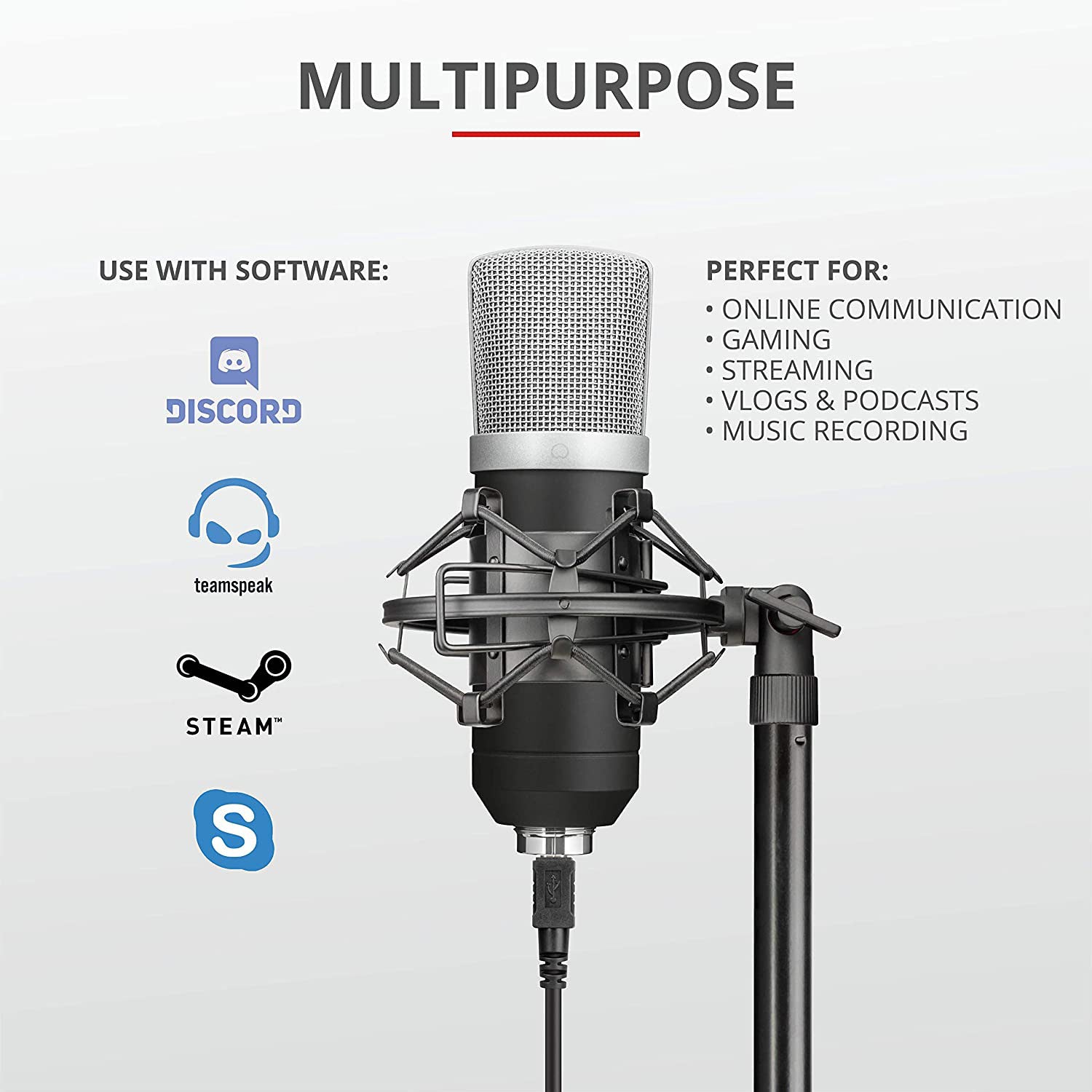 Trust - GXT 252 Emita Streaming Microphone - Core Components by Trust The Chelsea Gamer