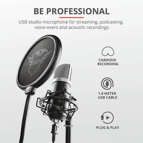 Trust - GXT 252 Emita Streaming Microphone - Core Components by Trust The Chelsea Gamer