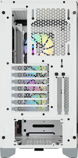 Corsair iCUE 4000X RGB Tempered Glass Mid-Tower ATX Case - White - Core Components by Corsair The Chelsea Gamer