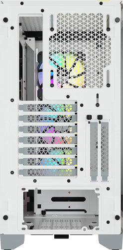 Corsair iCUE 4000X RGB Tempered Glass Mid-Tower ATX Case - White - Core Components by Corsair The Chelsea Gamer