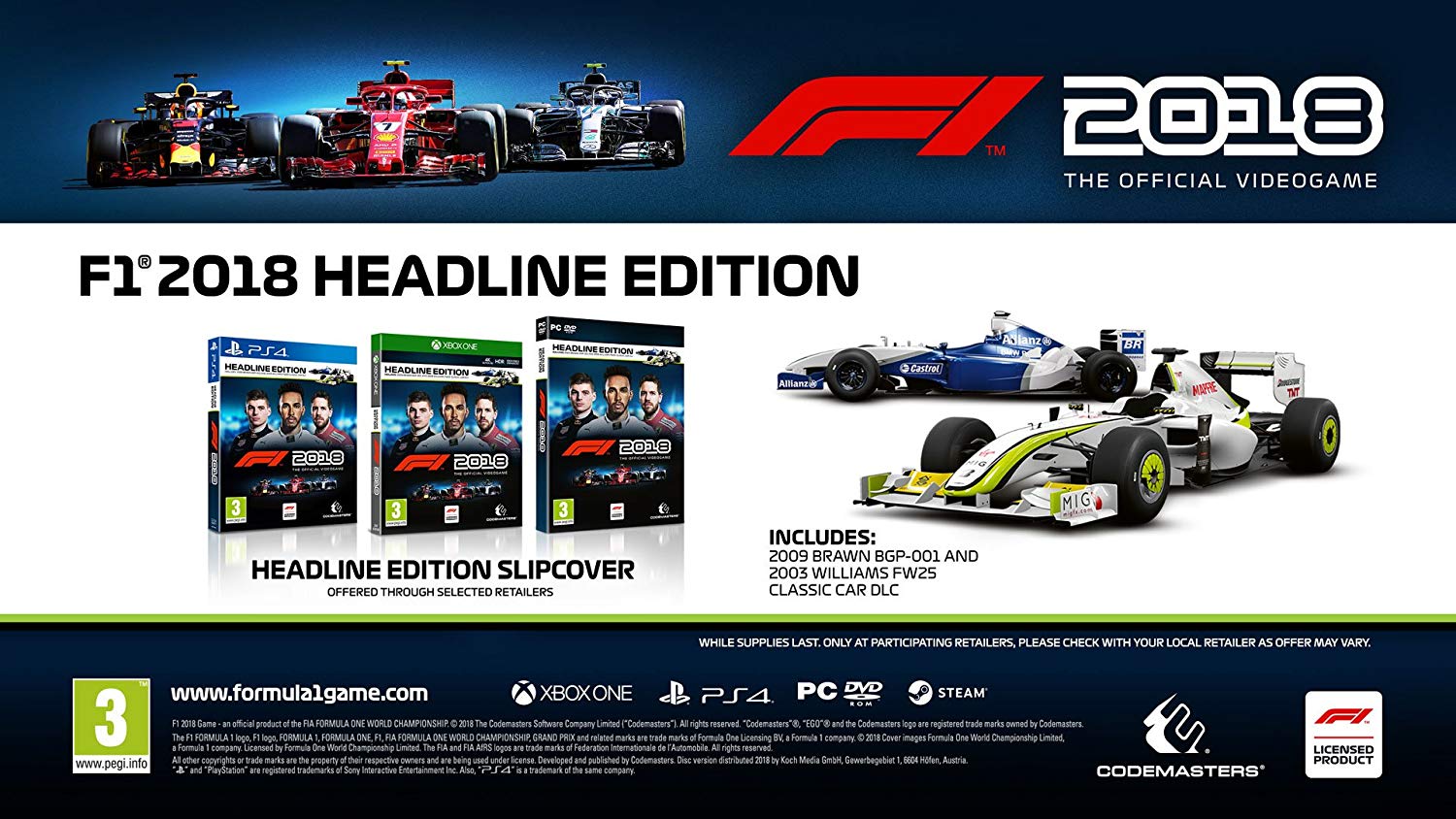 F1™ 2018 Headline Edition - Video Games by Codemasters The Chelsea Gamer