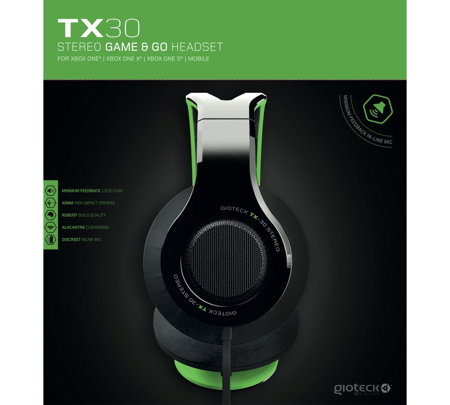 Gioteck TX-30 Stereo Gaming Headset - For Xbox One - Console Accessories by Good Better Best - Gioteck The Chelsea Gamer