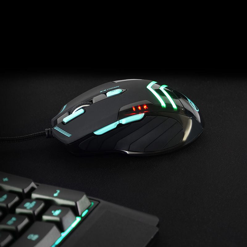 Port Designs Arokh Gaming Mouse  X-2 - Green LED - Mice by Port Design The Chelsea Gamer