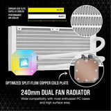 Corsair iCUE H100i ELITE CAPELLIX Liquid CPU Cooler - White - Core Components by Corsair The Chelsea Gamer
